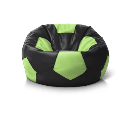Купити 'Крісло м''яч Black + Light Green' онлайн — безкаркасне крісло для вітальні та спальні, доставка.